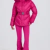 Waterproof Faux-Fur Hood Ski Jacket in Magenta Pink Waterproof Faux-Fur Hood Ski Jacket in Magenta Pink