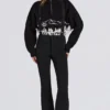 Waterproof High-Rise Salopettes with Suspenders in Black Waterproof High-Rise Salopettes with Suspenders in Black