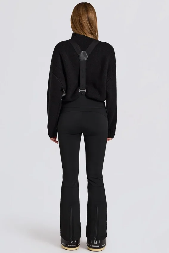 Waterproof High-Rise Salopettes with Suspenders in Black Waterproof High-Rise Salopettes with Suspenders in Black