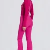 Waterproof High-Rise Salopettes with Suspenders in Magenta Pink Waterproof High-Rise Salopettes with Suspenders in Magenta Pink