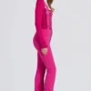 Waterproof High-Rise Salopettes with Suspenders in Magenta Pink Waterproof High-Rise Salopettes with Suspenders in Magenta Pink