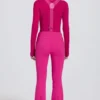 Waterproof High-Rise Salopettes with Suspenders in Magenta Pink Waterproof High-Rise Salopettes with Suspenders in Magenta Pink