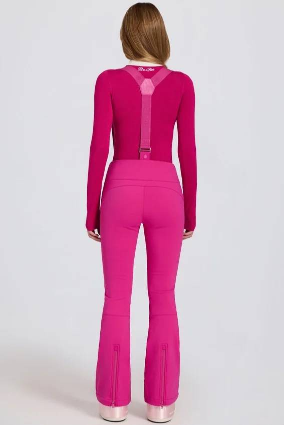 Waterproof High-Rise Salopettes with Suspenders in Magenta Pink Waterproof High-Rise Salopettes with Suspenders in Magenta Pink