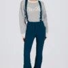 Waterproof High-Rise Salopettes with Suspenders in Teal Waterproof High-Rise Salopettes with Suspenders in Teal