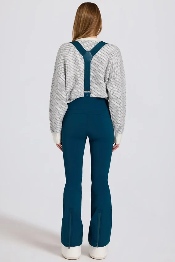 Waterproof High-Rise Salopettes with Suspenders in Teal Waterproof High-Rise Salopettes with Suspenders in Teal