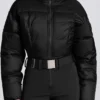 Waterproof Padded Belted Ski Suit in Black Waterproof Padded Belted Ski Suit in Black