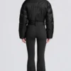 Waterproof Padded Belted Ski Suit in Black Waterproof Padded Belted Ski Suit in Black