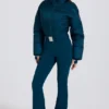 Waterproof Padded Belted Ski Suit in Teal Waterproof Padded Belted Ski Suit in Teal