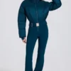 Waterproof Padded Belted Ski Suit in Teal Waterproof Padded Belted Ski Suit in Teal
