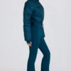 Waterproof Padded Belted Ski Suit in Teal Waterproof Padded Belted Ski Suit in Teal
