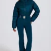 Waterproof Padded Belted Ski Suit in Teal Waterproof Padded Belted Ski Suit in Teal