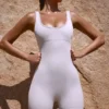 Wide Strap Unitard in Grey Wide Strap Unitard in Grey