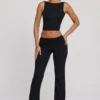 Wren High Neck Open Back Crop Top in Black Wren High Neck Open Back Crop Top in Black