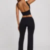 Wren High Neck Open Back Crop Top in Black Wren High Neck Open Back Crop Top in Black