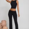 Wren High Neck Open Back Crop Top in Black Wren High Neck Open Back Crop Top in Black