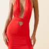 Xenia Halterneck Cut-Out Maxi Dress in Scarlet Xenia Halterneck Cut-Out Maxi Dress in Scarlet