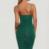 You’re My Type Cowl Neck Ruched Bodycon Midi Dress in Green You’re My Type Cowl Neck Ruched Bodycon Midi Dress in Green