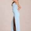 Zalia Lace Corset Maxi Dress in Powder Blue Zalia Lace Corset Maxi Dress in Powder Blue