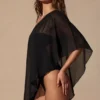 Zarayah Sheer Poncho in Black Zarayah Sheer Poncho in Black
