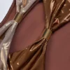 Zarza Panelled Cut-out Swimsuit in Bronze Gold Zarza Panelled Cut-out Swimsuit in Bronze Gold
