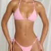 Zayana Triangle Bikini Top in Candyfloss Pink Zayana Triangle Bikini Top in Candyfloss Pink
