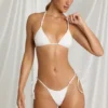 Zayana Triangle Bikini Top in White Zayana Triangle Bikini Top in White