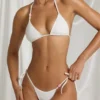 Zayana Triangle Bikini Top in White Zayana Triangle Bikini Top in White