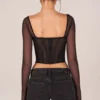 Zella Corset Long-Sleeve Top in Black Zella Corset Long-Sleeve Top in Black