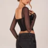 Zella Corset Long-Sleeve Top in Black Zella Corset Long-Sleeve Top in Black
