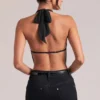 Zenna Draped Cowl Top in Black Zenna Draped Cowl Top in Black