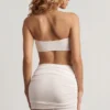 Zephyr Textured Jersey Asymmetric Mini Dress in White Zephyr Textured Jersey Asymmetric Mini Dress in White