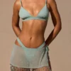 Zinnia Low-Rise Mini Skirt in Seafoam Green Zinnia Low-Rise Mini Skirt in Seafoam Green