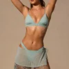 Zinnia Low-Rise Mini Skirt in Seafoam Green Zinnia Low-Rise Mini Skirt in Seafoam Green