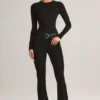 Ziva Modal Round-Neck Long-Sleeve Bodysuit in Black Ziva Modal Round-Neck Long-Sleeve Bodysuit in Black