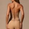 Zoryelle Low-Rise Mini Shorts in Tan Zoryelle Low-Rise Mini Shorts in Tan