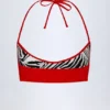 Zuma Reversible Halterneck Bikini Top in Zebra Print Zuma Reversible Halterneck Bikini Top in Zebra Print