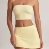 Zuri Modal Mid-Rise A-Line Mini Skirt in Lemon Sherbet Zuri Modal Mid-Rise A-Line Mini Skirt in Lemon Sherbet