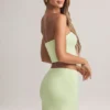 Zuri Modal Mid-Rise A-Line Mini Skirt in Sage Green Zuri Modal Mid-Rise A-Line Mini Skirt in Sage Green