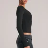 Zyra V-Neck Long-Sleeve Top in Black Zyra V-Neck Long-Sleeve Top in Black